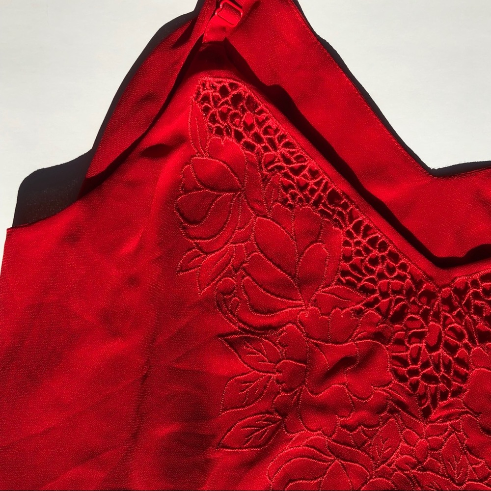 Torrid Plus Size Tank Blouse w Floral Embroidery